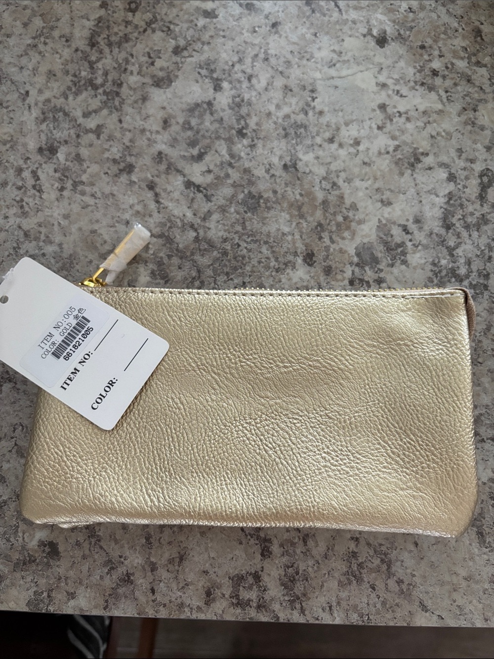 Metallic Gold Wristlet Clutch - Elegant Everyday Pouch